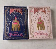 2 DECKS Bicycle DISNEY Princess blue & pink playing cards Factory Sealed NEW picture