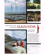 1955 Canadian Travel Bureau Travel Tourism Vacation RCMP Mountie Vintage Ad picture