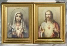 JESUS Sacred Heart Jesus and Print Immaculate Heart of Mary picture