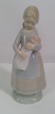 Lladro Nao Figurine Mother Holding Baby Or Girl Holding Doll No Chips Or Cracks picture
