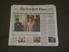 2018 OCTOBER 6 NEW YORK TIMES - VOTES SECURED TO CONFIRM BRETT KAVANAUGH picture