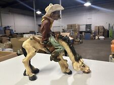 Vtg 1977 Universal Statuary Corp. #523 Western Cowboy Sheriff Horse Sculpture picture