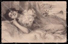 Illustratori Artist Signed Lady Art Nouveau cartolina ZG9057 picture