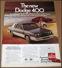 1982 Dodge 400 Print Ad 1981 Car Automobile Advertisement Page Vintage picture