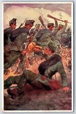 WWI German Red Cross Propaganda Postcard Bugler Blows Charge Soldiers AP1 picture