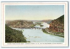 c1960's Three States Meet Harper Ferry W. VA On The Baltimore & Ohio RR Postcard picture