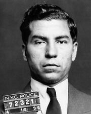 1936 CHARLES LUCKY LUCIANO Mug Shot Glossy 8x10 Photo Gangster Mobster Print picture