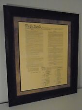 LARGE CONSTITUTION OF THE UNITED STATES OF AMERICA PRINTED PARCHMENT FRAMED  picture