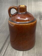 Vintage 1950s Ceramic Glazed Primitive Jug Molasses Crock Jar Small Mini 4.5in picture