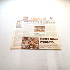 Ada Evening News Sept. 23 2001 East Central Tigers Abilene High School Football picture