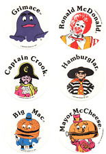 SIX(6) DIFFERENT VINTAGE McDONALDLAND CHARACTER 1978 McDONALD'S IRON-ON PATCHES picture