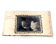 Antique Silver Gelatin Print Mounted On Stamped Postcard Finland Young Girl #1B picture