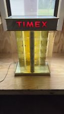 Rare Vintage Timex Electric Double shelf Rotating Lit Up 70s Watch Display Case. picture