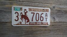 1979 Wyoming Cowboy Bucking Horse with rustic fence excellent Condition1978 base picture