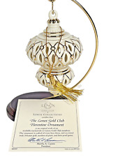 Lenox  Retired Gold Club Florentine Ornament With Stand picture