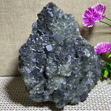 1100g NATURAL Cubic blackish green FLUORITE Quartz Crystal Mineral Specimen AF10 picture