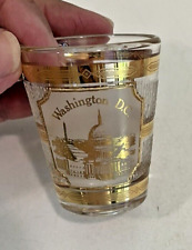 1970s Vintage Washington D.C. Culver 22K Gold Overlay Glass USA picture