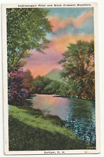 Androscoggin River and Black Crescent Mountains-Gorham, NH-1945 posted picture