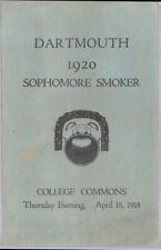 Dartmouth College Sophomore 1920 Smoker Program 1918 picture