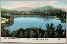 Postcard Adirondack Mountains NY - c1910s Early Morning on Mirror Lake picture