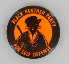 Black Panther Party For Self Defense 1967 Original Shotgun Civil Rights Pin P622 picture