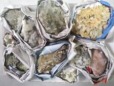 10 Piece Mix Mineral Specimen Flat Pyrite Quartz Sphalerite Calcite picture