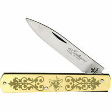 Fraraccio Knives 0059/02-17 Stainless Blade Gold Finish Handle Folding Knife picture