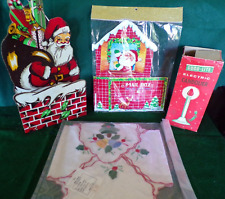 Vintage Mixed Material Christmas Decorations - 2 items NEW in wrappers picture