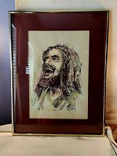 Vintage Laughing Jesus Print Custom Framed 16x21 Matted Picture Under Glass picture