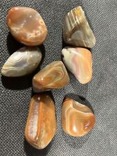 Lake Superior Agate, Lk Sup Basin, 5.5 oz, polished, 7 in lot, red banding picture