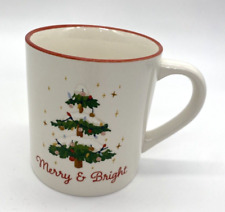 Target Threshold Merry & Bright Christmas Tree Holiday Stoneware Coffee Cup Mug picture
