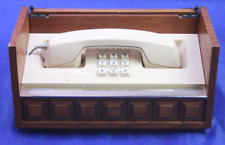 Western Electric EXECUTIVE  Desk Top Dial Telephone Oak Box Vintage MCM Works picture