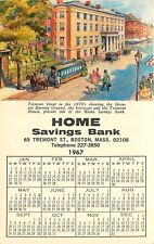 Postcard 1967 Massachusetts Boston Calendar Home Savings Bank MA24-4488 picture