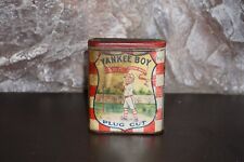 VINTAGE YANKEE BOY BASEBALL BURLEY ADVERTISING PLUG CUT S.D. CO. TOBACCO TIN CAN picture
