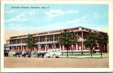 Chickasha Hospital, Chickasha Oklahoma OK antique cars postcard  picture