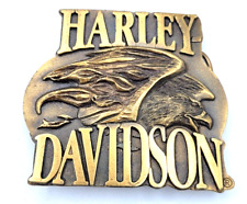 Vintage 1995 Harley Davidson Logo Belt Buckle Solid Brass 3.25