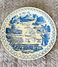 Vernon Kilns Philippines Independence Blue Plate Vintage 1946 picture