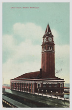 Union Depot Seattle Washington Posted 1909 World's Fair Cancel WA  Postcard picture