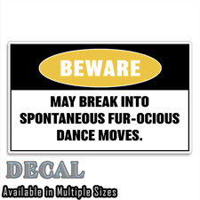 Furry Beware Funny Sticker Decal picture