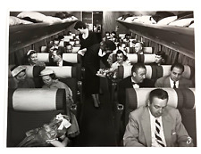 1960s Airplane Interior Flight Attendents Fruit Passengers Vintage Press Photo picture