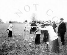 ANTIQUE REPRODUCTION PHOTOGRAPH WOMEN CLAY PIGEON TRAP SHOOTING picture