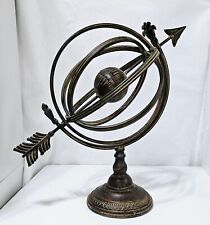 Decorative Metal Armillary Sphere Rotating Globe on Stand picture
