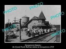 OLD LARGE HISTORIC PHOTO OF GEORGETOWN ONTARIO CANADA RAILWAY STATION c1910 picture