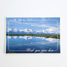 Vintage Alaska Postcard Mt McKinley Snow Mountains Nature Outdoors Landscape 90s picture