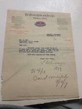 1917 letterhead The Crown Cork and Seal Co. Baltimore MD picture