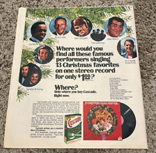 1971 Cascade Detergent Print Ad - Christmas Music Record Dean Martin Bing Crosby picture