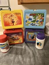 Vintage Plastic Character Thermos Lunch Boxes  picture