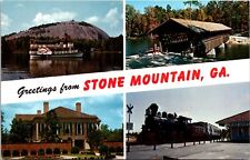 Greetings From Stone Mountain, GA Postcard Chrome Unposted picture