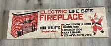 Vintage Toymaster Christmas Electric Cardboard Fireplace NO 1100 Incomplete picture