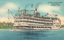 Vintage Postcard 1944 Coney Island Steamer Island Queen Cincinnati Ohio OH picture